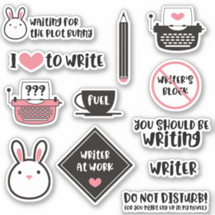 Cute Pink Black Writer