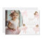 Cute Pink Bow Ballerina Birthday Thank You Card