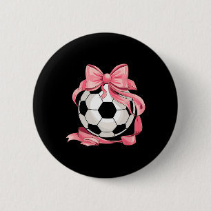 Cute Pink Bow Coquette Ll Soccer Girl Aesthetic Pl 6 Cm Round Badge