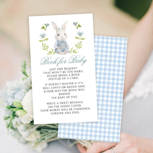 Cute pink bow gingham book for baby girl shower enclosure card (Creator Uploaded)