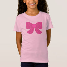 Cute Pink Bow Girls T shirt