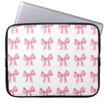 Cute Pink Bow Neoprine laptop sleeve 15 inch 