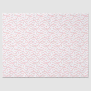 Cute Pink Bow Pattern White Gift Wrap Tissue Paper