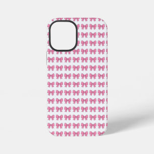 Cute Pink Bow Ribbon Design – Girly Kawaii Bow iPhone 12 Mini Case