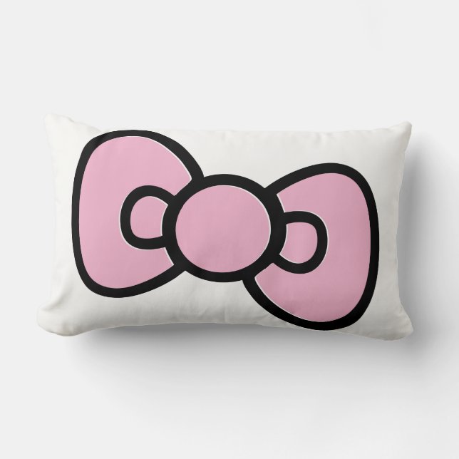 Cute Pink Bow Whimsical  Lumbar Cushion (Front)