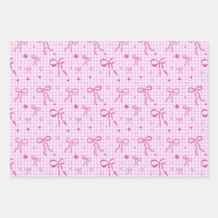 Cute Pink Bow Wrapping Paper
