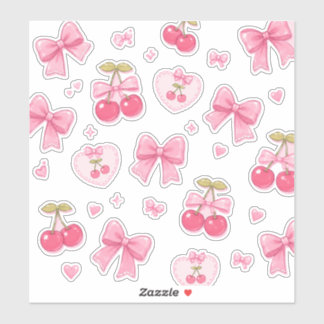 Cute Pink Bows & Cherries Notebook | Kawaii Coquet