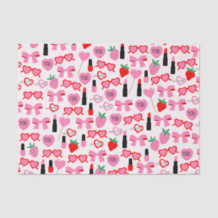 Cute Pink Bows Tissue Paper