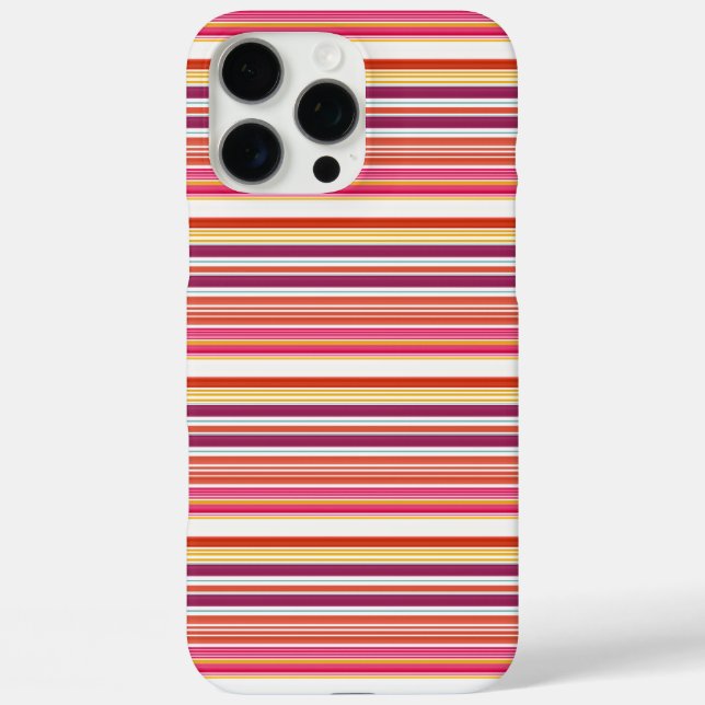 Cute pink brown stripes Case-Mate iPhone case (Back)