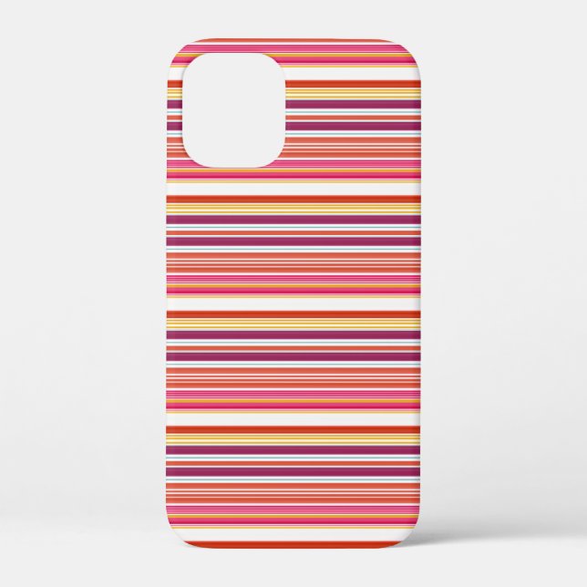Cute pink brown stripes Case-Mate iPhone case (Back)