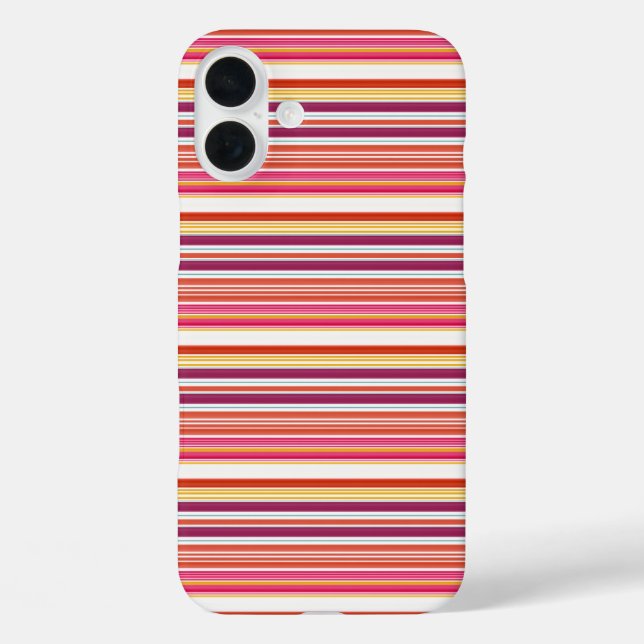 Cute pink brown stripes Case-Mate iPhone case (Back)
