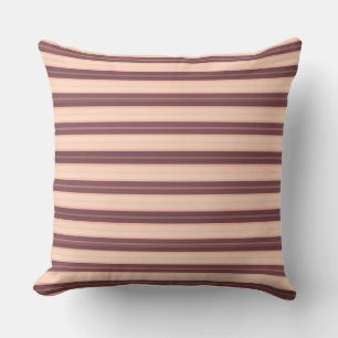 Cute pink brown stripes cushion
