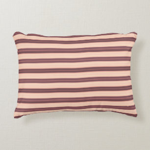 Cute pink brown stripes decorative cushion