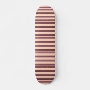 Cute pink brown stripes skateboard