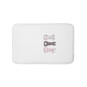Cute Pink Bunnies Happy Easter Bunny Women Girls T Bath Mat