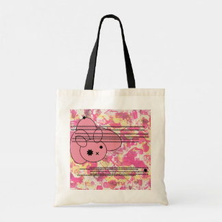 Cute Pink Bunny Abstract Tote Bag