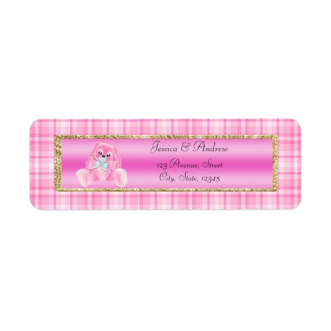 Cute Pink Bunny Baby Shower (Front)
