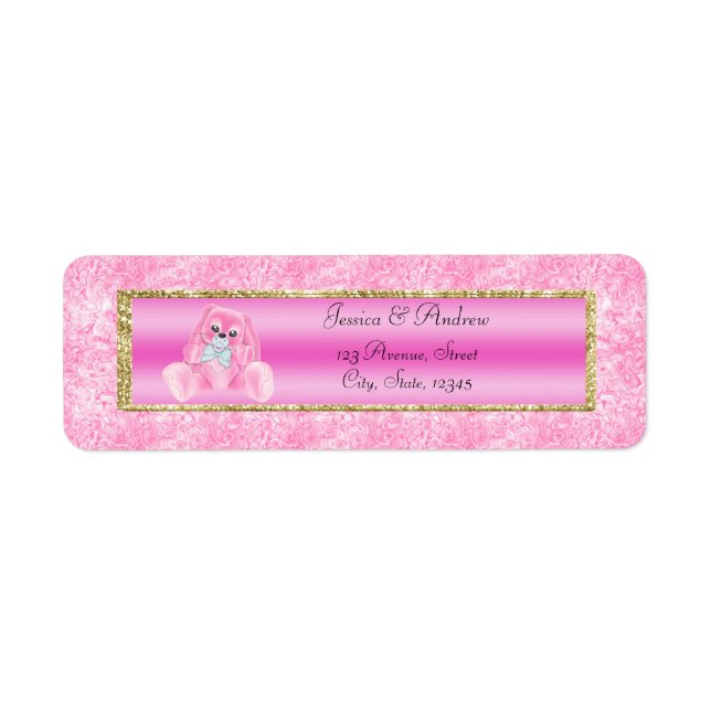 Cute Pink Bunny Baby Shower (Front)