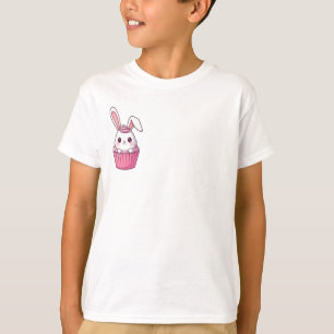 Cute Pink Bunny Cupcake Kids T-Shirt