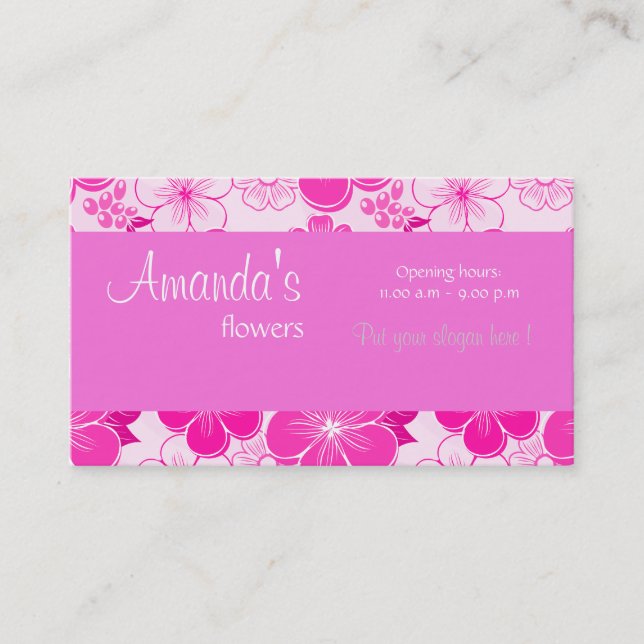 Cute pink Business Card (Front)
