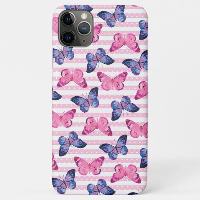 Cute Pink Butterflies Case-Mate iPhone Case (Back)