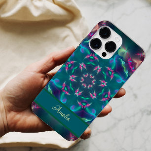 Cute Pink Butterflies Luminous Kaleidoscope Girly  Case-Mate iPhone 14 Pro Max Case
