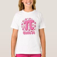Cute Pink Butterfly "Cutie Pi" Math Pun Girl's 