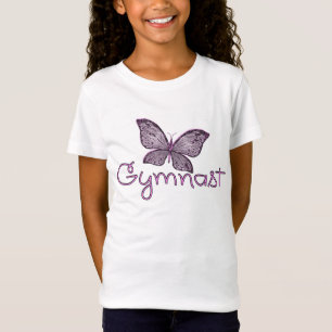 Cute Pink Butterfly Gymnast T-Shirt
