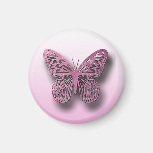 Cute Pink Butterfly Refrigerator locker magnet