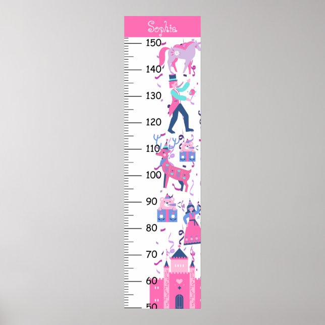Cute Pink Castle Growth Chart (Front)