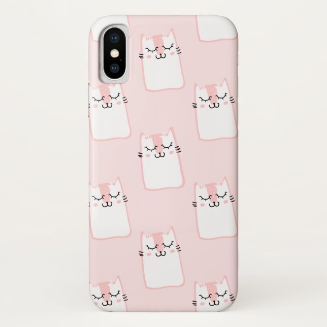 Cute Pink Cat Case-Mate iPhone Case (Back)