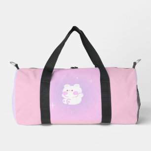 Cute Pink Cat Duffel Bag - Kawaii Gym Bag