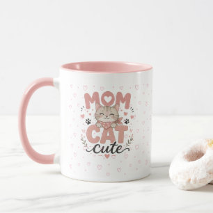 Cute Pink Cat Mum Mug   Mother’s Day Gift