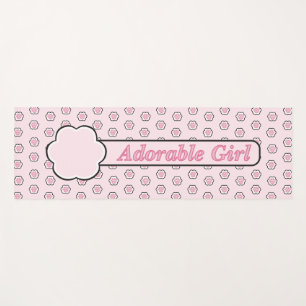 Cute Pink Cat Paw Adorable Girl Yoga Mat