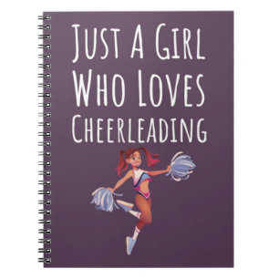 Cute Pink Cheerleading Gifts For Baby Girls Kids Notebook