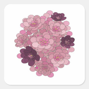 Cute Pink CHERRY BLOSSOMS Sticker Motif