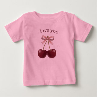 Cute Pink Cherry Love You T-Shirt – Sweet Bow & Ch