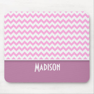 Cute Pink Chevron Mouse Mat