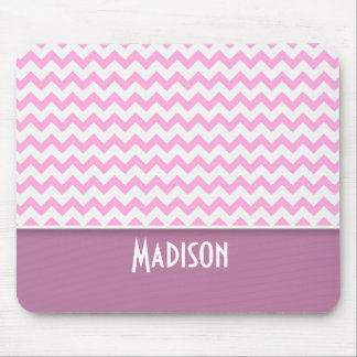 Cute Pink Chevron Mouse Mat