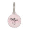 Cute Pink Chevron Personalised Pet Tag