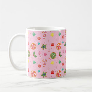 Cute Pink Christmas Candy Mug