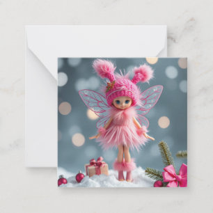 Cute pink christmas  Fairy Card