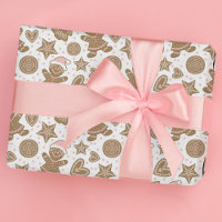  Cute Pink Christmas Gingerbread Cookies Pattern