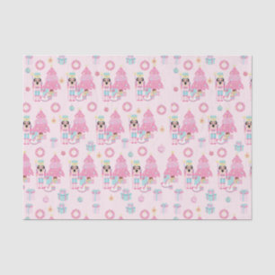 Cute Pink Christmas Nutcracker Ballet Tissue Paper