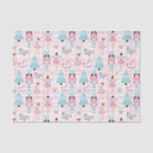 Cute Pink Christmas Nutcracker Ballet Tissue Paper