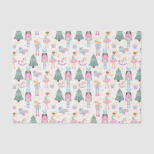 Cute Pink Christmas Nutcracker Ballet Tissue Paper