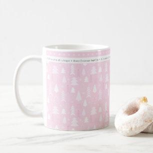 Cute Pink Christmas trees Personalised Coffee Mug