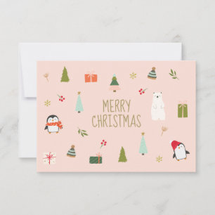 Cute Pink ChristmasSymbols Pattern