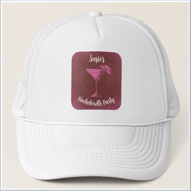 Cute Pink Cocktail Celebration  Trucker Hat (Creator Uploaded)