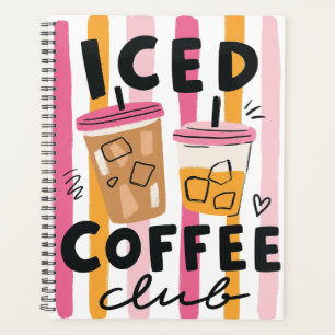 Cute Pink Coffee Cups Summer Coffee Design Planner